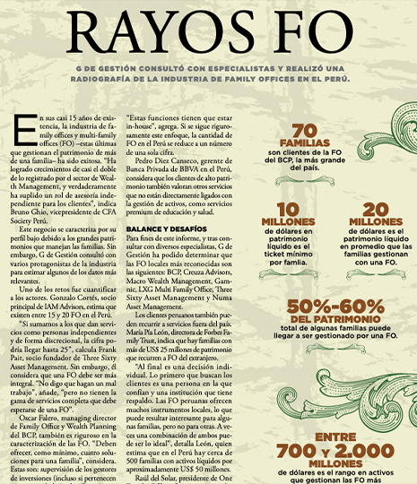 Three Sixty es reconocida como una de las principales family offices del Perú